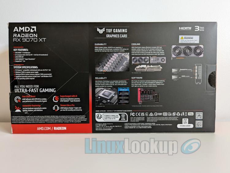 ASUS TUF Gaming Radeon RX 9070 XT OC Linux Review