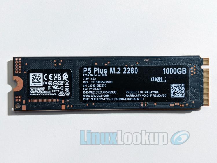 Crucial P5 Plus 1TB NVMe M.2 SSD Linux Review