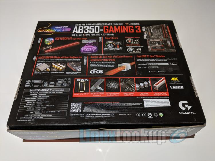 GIGABYTE GA-AB350-Gaming-3 Motherboard Review