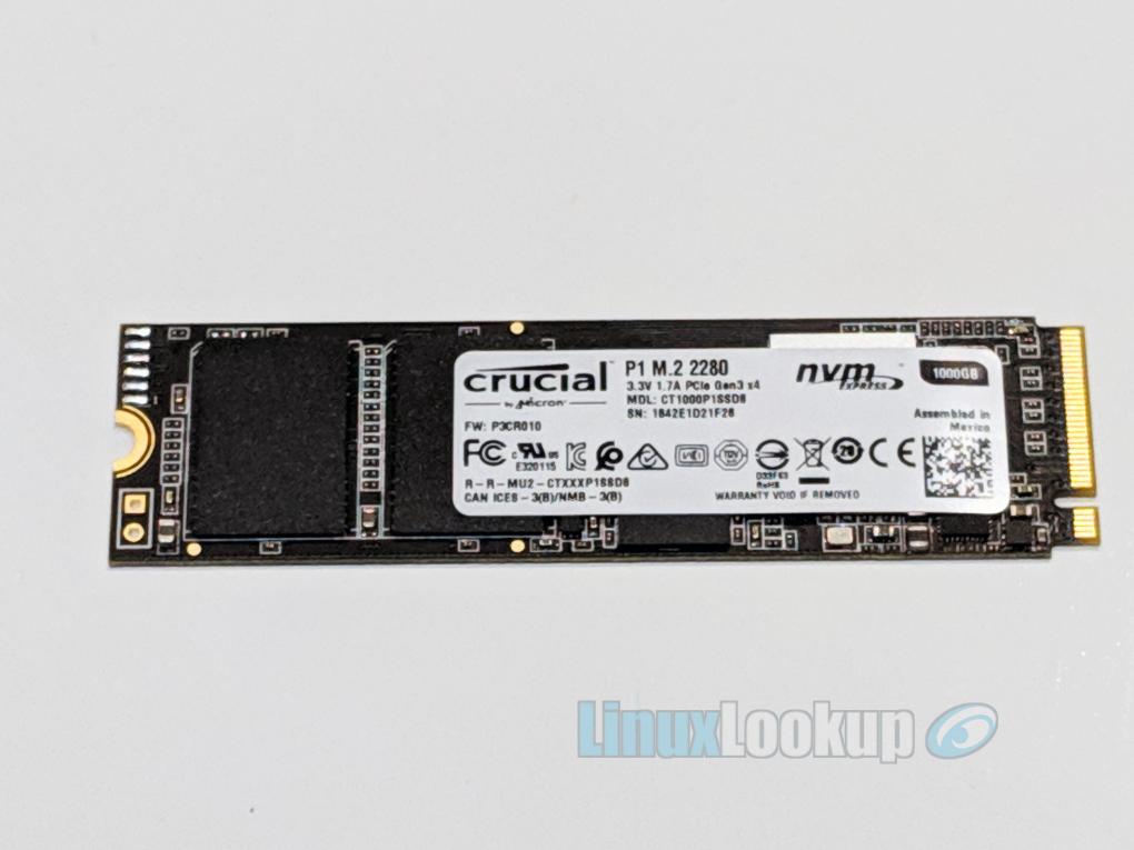 CRUCIAL P1 NVME BOX SSD M.2 Capacité 500 Go