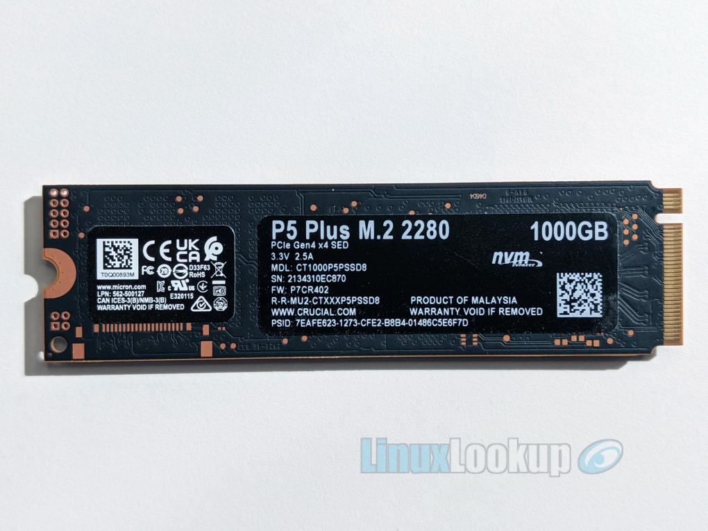 Crucial P5 Plus 1TB NVMe M.2 SSD Review | Linuxlookup